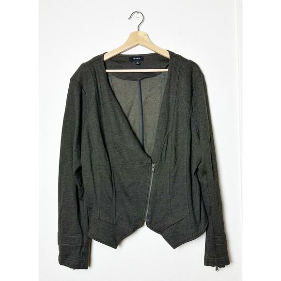torrid Jackets & Blazers - Torrid Women's Gray Blazer Zip Front Cardigan Blazer sz 2X